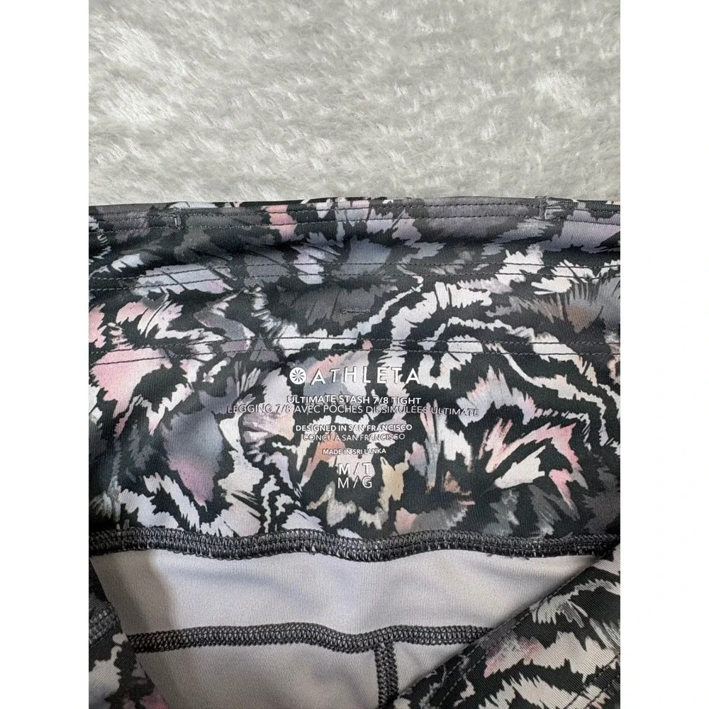 Athleta Ultimate‎ Stash 7/8 Tight Leggings Women Medium Floral Print